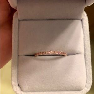 Lavender sapphire eternity 14k rose gold band